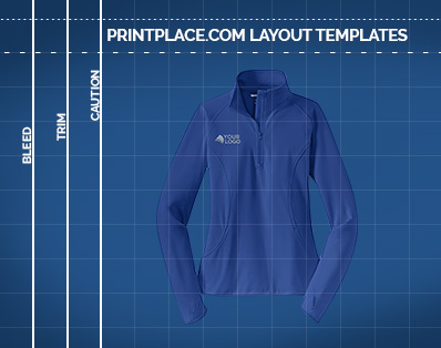 Ladies Sport-Wick® Stretch 1/2-Zip Pullover Printing